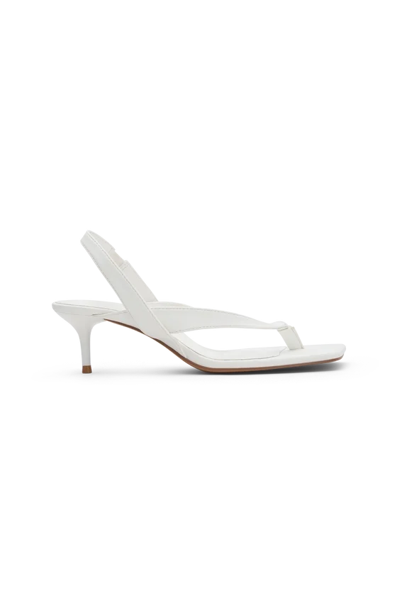 Mai Sling Back Thong Heel – White Mai Sling Back Thong Heel – White