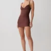 Maison Bandage Knit Mini Dress – Chocolate