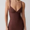 Maison Bandage Knit Mini Dress – Chocolate