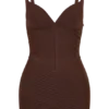 Maison Bandage Knit Mini Dress – Chocolate