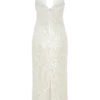 Makari Sequin Maxi Dress – White Makari Sequin Maxi Dress – White