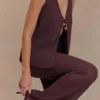 Malani Wide Leg Knit Pants – Chocolate Malani Wide Leg Knit Pants – Chocolate
