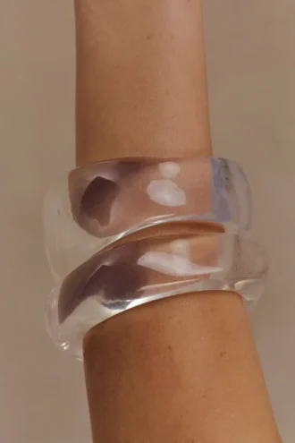 Marah Resin Bangle Set – Clear Marah Resin Bangle Set – Clear