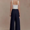 Maral High Waisted Dart Jeans – Washed Indigo Blue