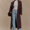 Marc Faux Suede Coat – Cocoa Chocolate