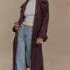 Marc Faux Suede Coat – Cocoa Chocolate