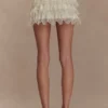 Margaret Lace Ruffle Mini Skort – Cream Margaret Lace Ruffle Mini Skort – Cream