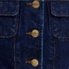 Marge Fitted Denim Short Sleeve Top – Indigo Blue Marge Fitted Denim Short Sleeve Top – Indigo Blue