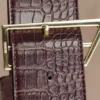 Maria Faux Leather Crocodile Shoulder Bag – Chocolate