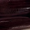Maria Faux Leather Crocodile Shoulder Bag – Chocolate