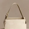 Maria Faux Suede Shoulder Bag – Stone