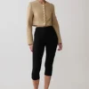 Marielle Button Up Cropped Jacket – Taupe