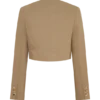 Marielle Button Up Cropped Jacket – Taupe