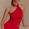 Mariposa Slinky Halter Top – Red Mariposa Slinky Halter Top – Red