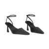 Marley Satin Pointed Heel – Black Marley Satin Pointed Heel – Black