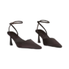 Marley Satin Pointed Heel – Chocolate Marley Satin Pointed Heel – Chocolate