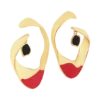 Marna Large Hoop Earrings With Stones – Gold