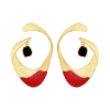 Marna Large Hoop Earrings With Stones – Gold