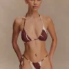 Marquise Bikini Bottom – Chocolate Deco Fleur Print