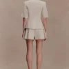 Martine Pleated Linen Short – Natural