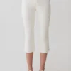 Mary Denim Capris – White Mary Denim Capris – White