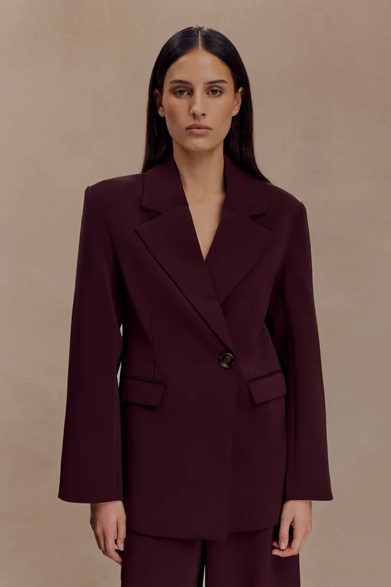 Mateo Oversized Blazer – Mahogany Mateo Oversized Blazer – Mahogany