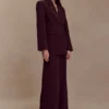 Arlo Wide Leg Suiting Trouser – Mahogany
