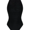 Matilda Ruched Mesh Bodysuit – Black Matilda Ruched Mesh Bodysuit – Black