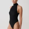 Matilda Ruched Mesh Bodysuit – Black Matilda Ruched Mesh Bodysuit – Black