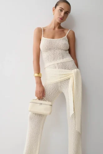Mattais Boucle Knit Pants – Ivory