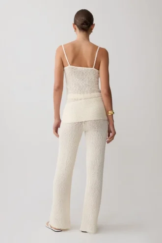 Mattais Boucle Knit Pants – Ivory