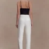 Maude Crepe Straight Leg Pants – Ivory