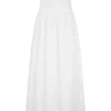 Maureen Broderie Strapless Maxi Dress – White