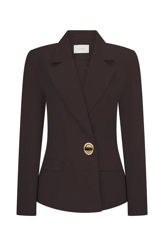 Max Cinched Waist Blazer – Chocolate Max Cinched Waist Blazer – Chocolate