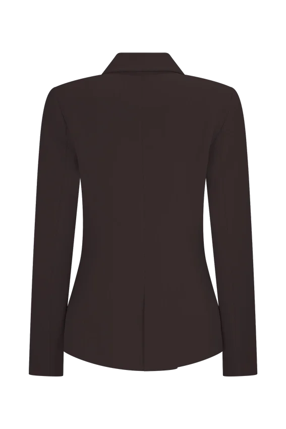 Max Cinched Waist Blazer – Chocolate Max Cinched Waist Blazer – Chocolate