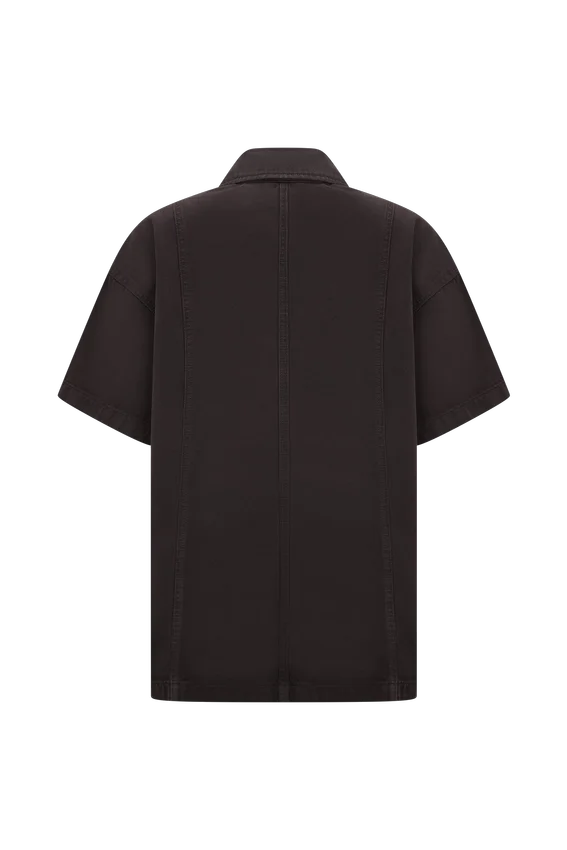 Maya Oversized Denim Shirt – Chocolate Maya Oversized Denim Shirt – Chocolate