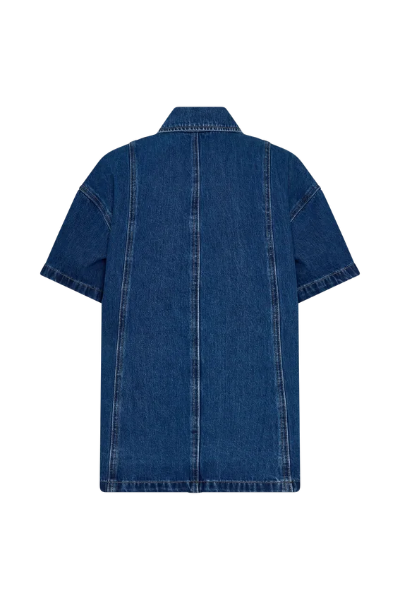 Maya Oversized Denim Shirt – Dark Blue Maya Oversized Denim Shirt – Dark Blue