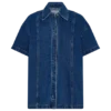 Maya Oversized Denim Shirt – Dark Blue Maya Oversized Denim Shirt – Dark Blue