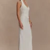 Alma High Waist Maxi Skirt – White