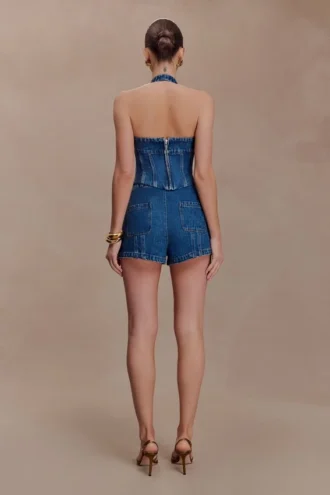 Meadow Denim Shorts – Dark Blue
