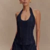 Meadow Denim Corset Halter Top – Indigo Blue Meadow Denim Corset Halter Top – Indigo Blue
