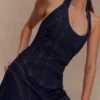 Meadow Denim Corset Halter Top – Indigo Blue Meadow Denim Corset Halter Top – Indigo Blue