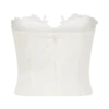 Melany Applique Denim Bustier – White Melany Applique Denim Bustier – White