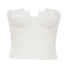 Melany Applique Denim Bustier – White Melany Applique Denim Bustier – White