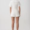 Melody Linen Short With Lace – White Melody Linen Short With Lace – White