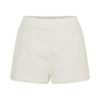 Melody Linen Short With Lace – White Melody Linen Short With Lace – White