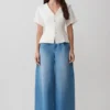 Bobby Oversized Jean With Front Pleat – Summer Blue