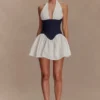 Merlyn Denim Cotton Mini Dress – Indigo Blue Merlyn Denim Cotton Mini Dress – Indigo Blue