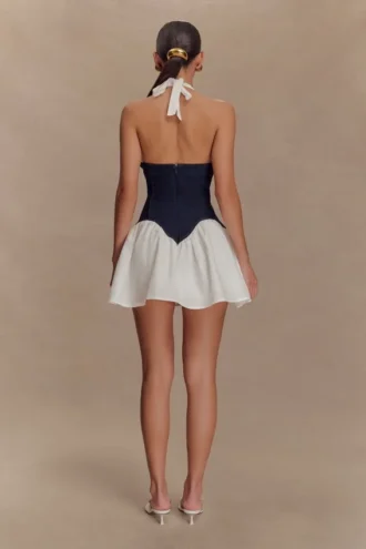 Merlyn Denim Cotton Mini Dress – Indigo Blue