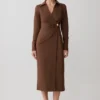 Mikaila Asymmetric Shirt Dress – Dark Chocolate